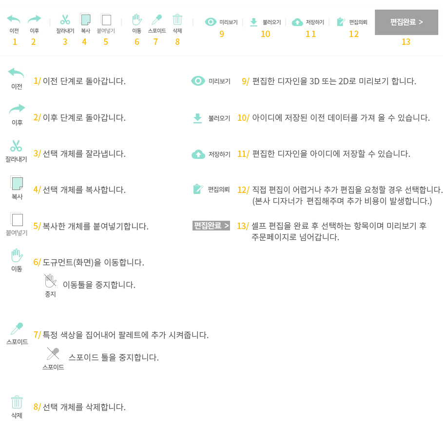 샘플편집 주의사항